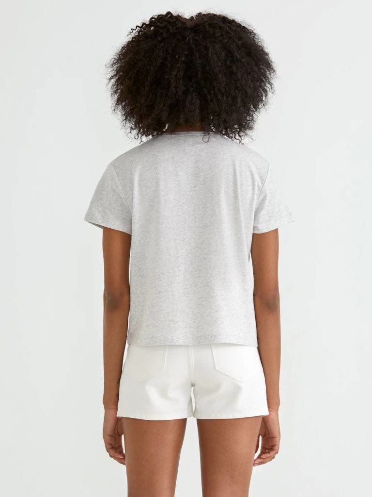 TENCEL™-Blend Crewneck Tee in Heather Grey