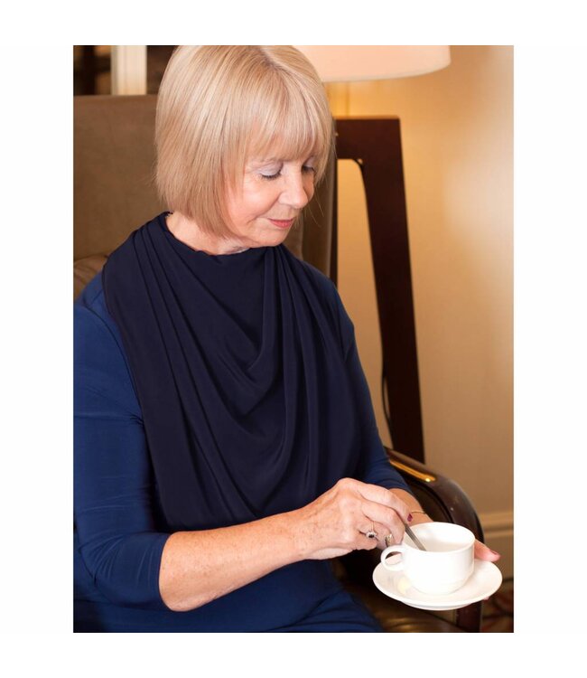 Bibetta Care Bibetta Pashmina Sjaal Slab Care Designs Navy