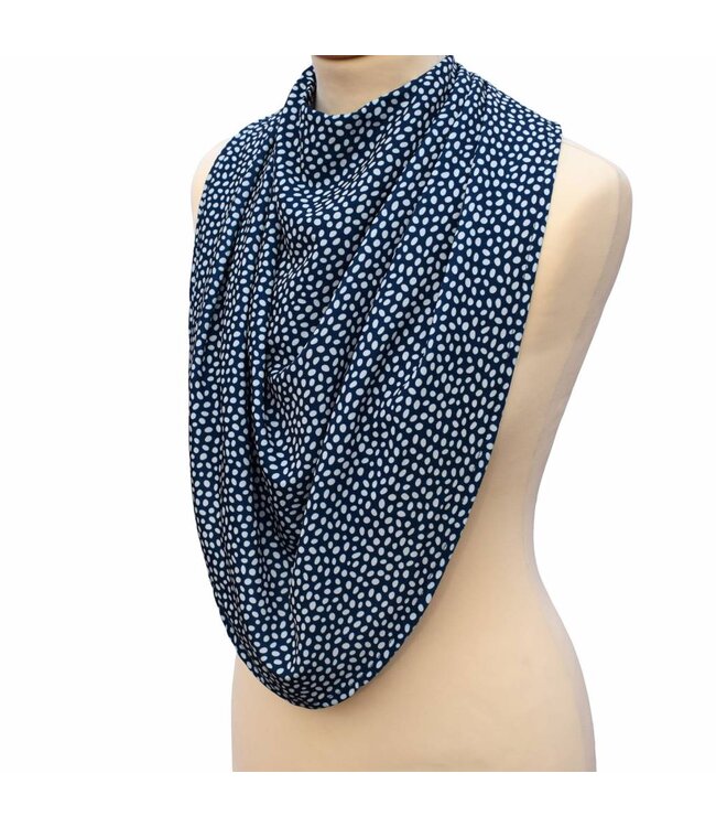 Bibetta Care Pashmina Scarf Clothing Protector Navy dot