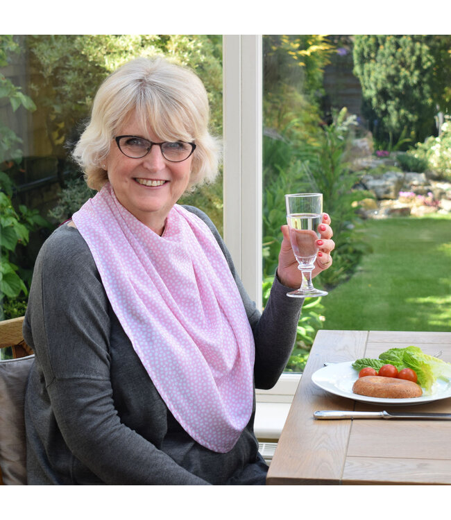 Bibetta Care Bibetta Pashmina Sjaal Slab Care Designs Roze Stip