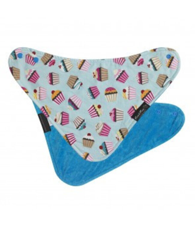 Mum2Mum Mum2Mum Fashion Bib Cupcakes Teal