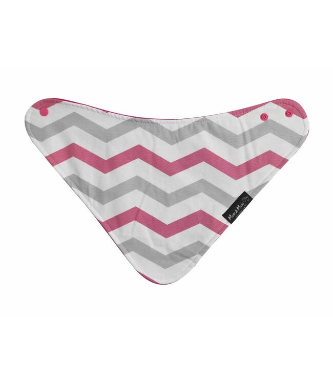 Mum2Mum Fashion Bandana Wonder Lätzchen Pink Chevron 2 Stück