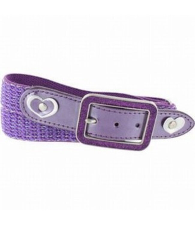 Elastic adjustable children s belt Oxxy Glitter Purple SlabEnZo