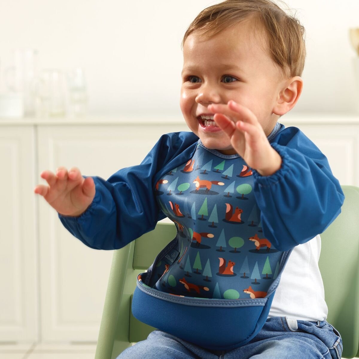 Bibetta sleeve bib, also useful for when your child is going to do crafts