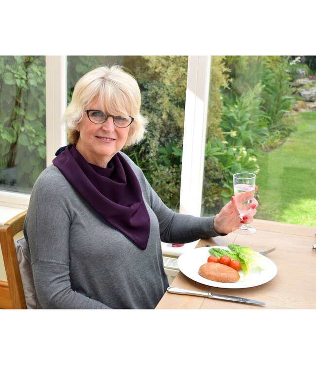 Bibetta Care Bandana Care Design Long Aubergine