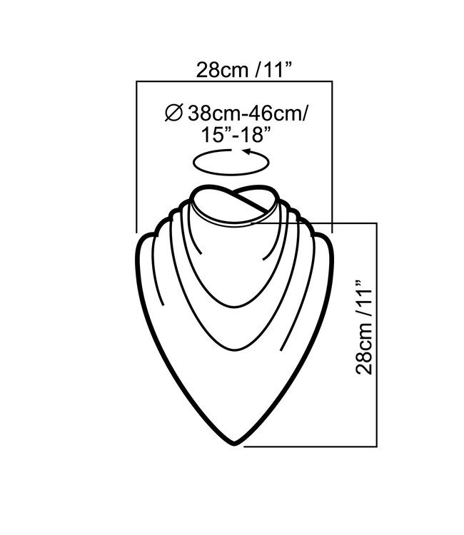 Bibetta Care Bandana Care Design Long Zwart