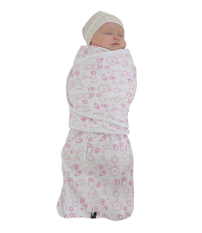 Mum2Mum Mum2Mum Dream Swaddle- Inbakerdoek Groot| Roze bubbels