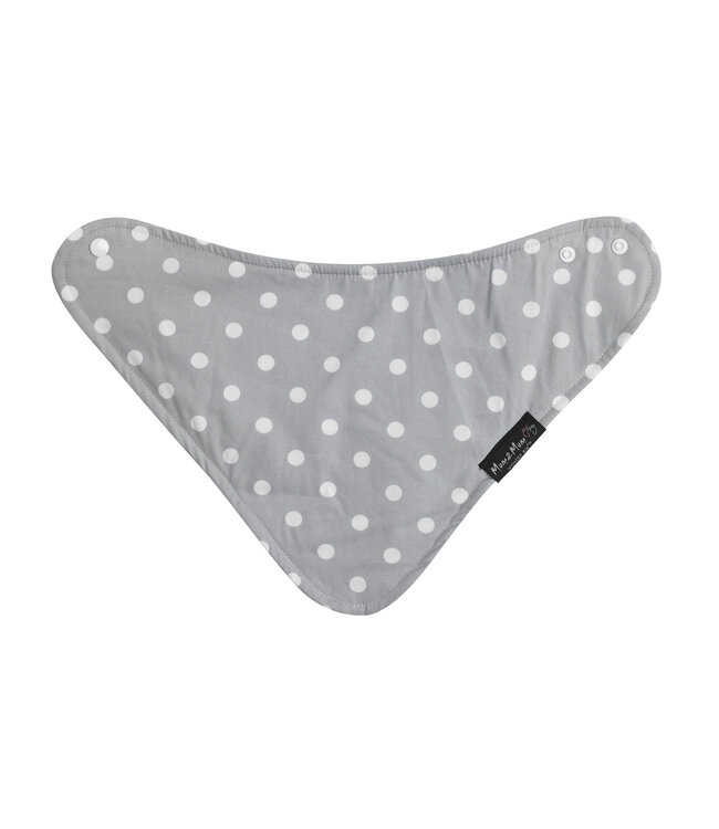 Mum2Mum Fashion Bandana Wonder Lätzchen Grau mit weißen Punkten 2 Stück