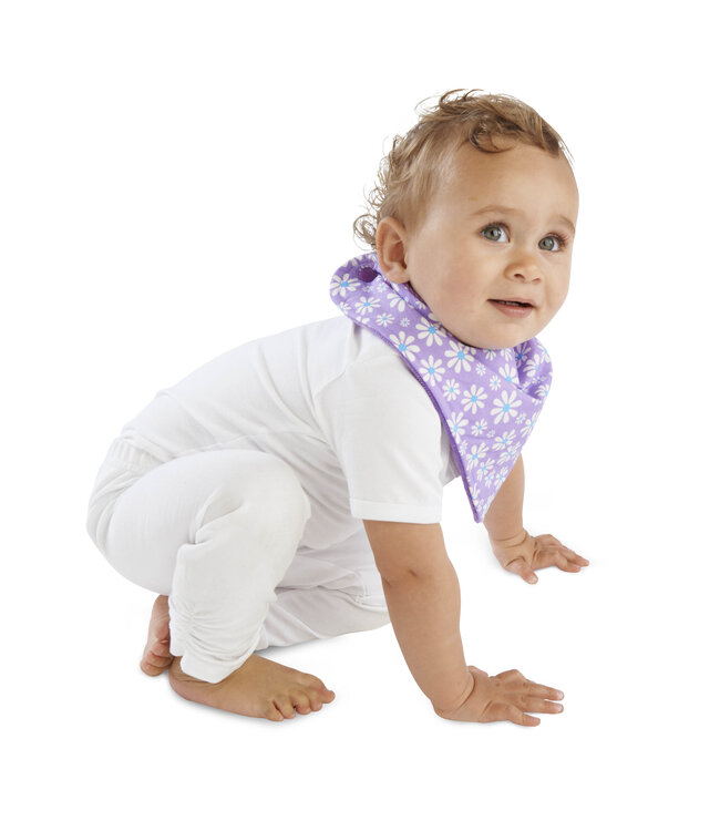 Mum2Mum Fashion Bandana Wonder Lätzchen Lila Blumen 2 Stück