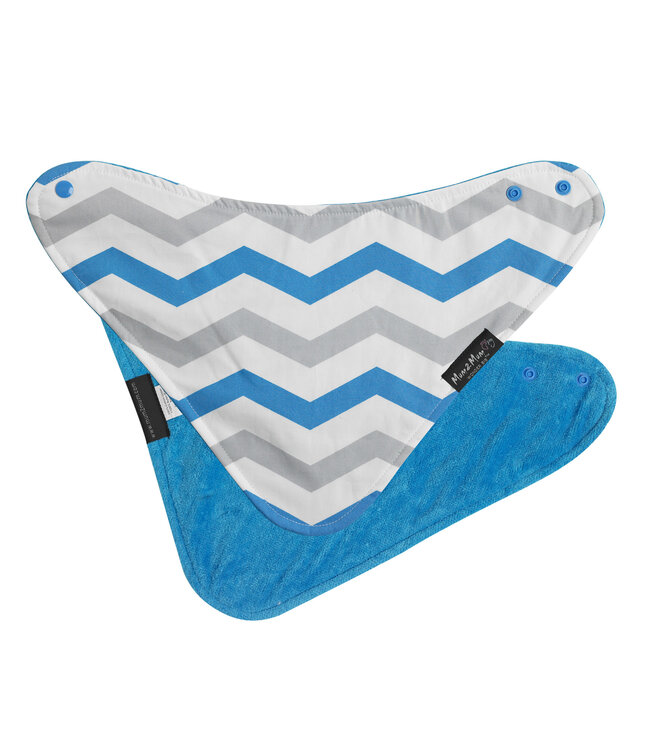 Mum2Mum Fashion Bandana Wonder Lätzchen Aqua Chevron 2 Stück