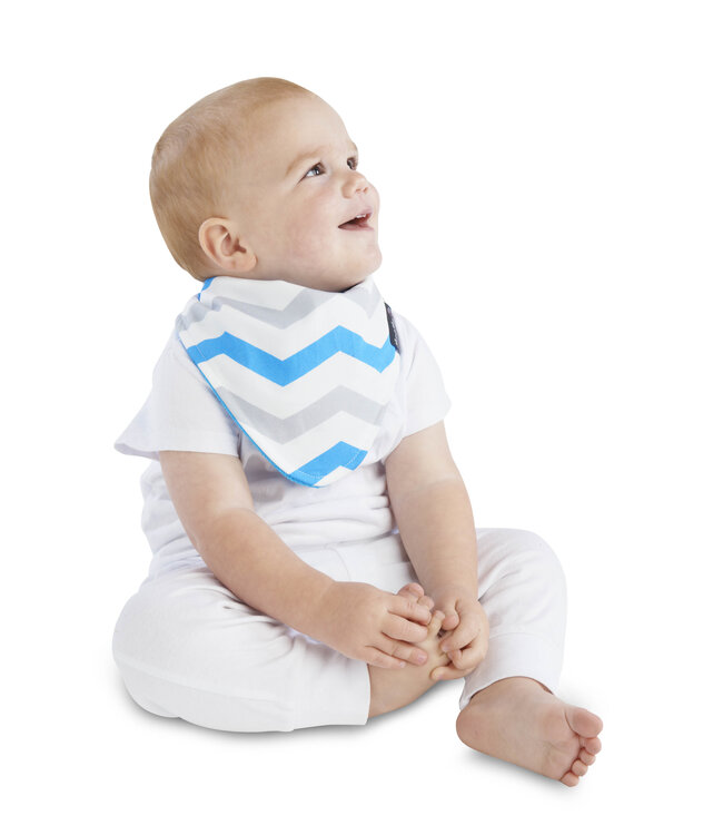 Mum2Mum Fashion Bib Teal Chevron Teal