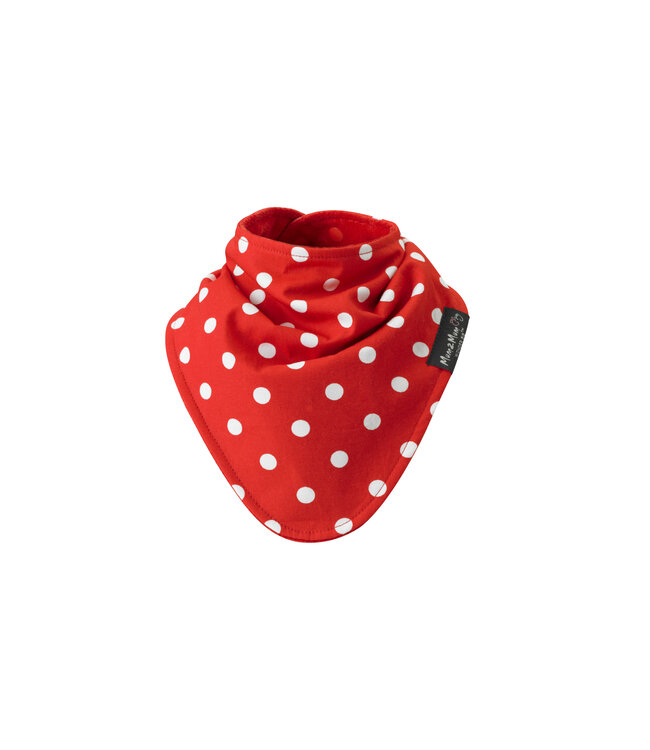 Mum2Mum Fashion Bandana Wonder Lätzchen Rot mit weißen Punkten 2 Stück