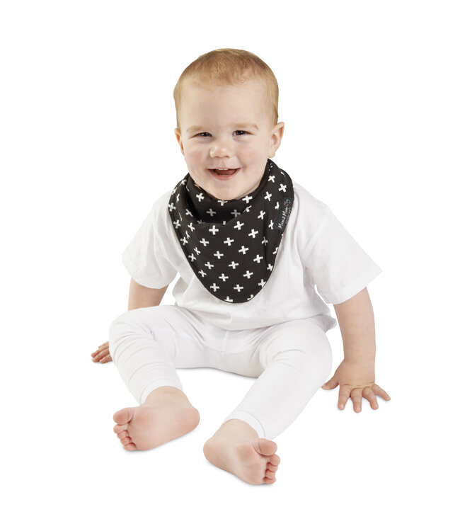 Mum2Mum Fashion Bandana Wonder Lätzchen Schwarz Plus 2 Stück