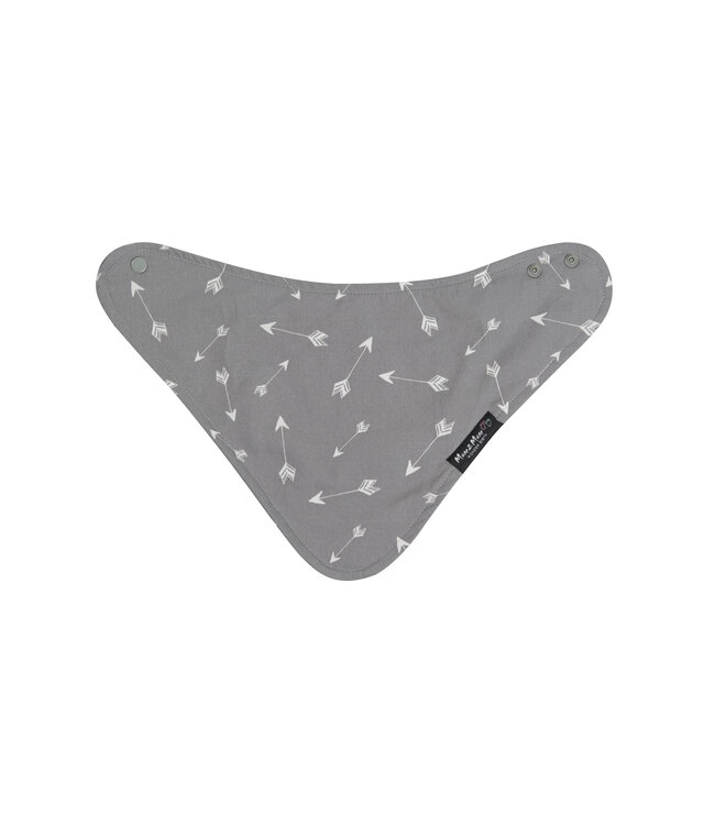 Mum2Mum Fashion Bandana Wonder Lätzchen Grau mit Pfeilen 2 Stück