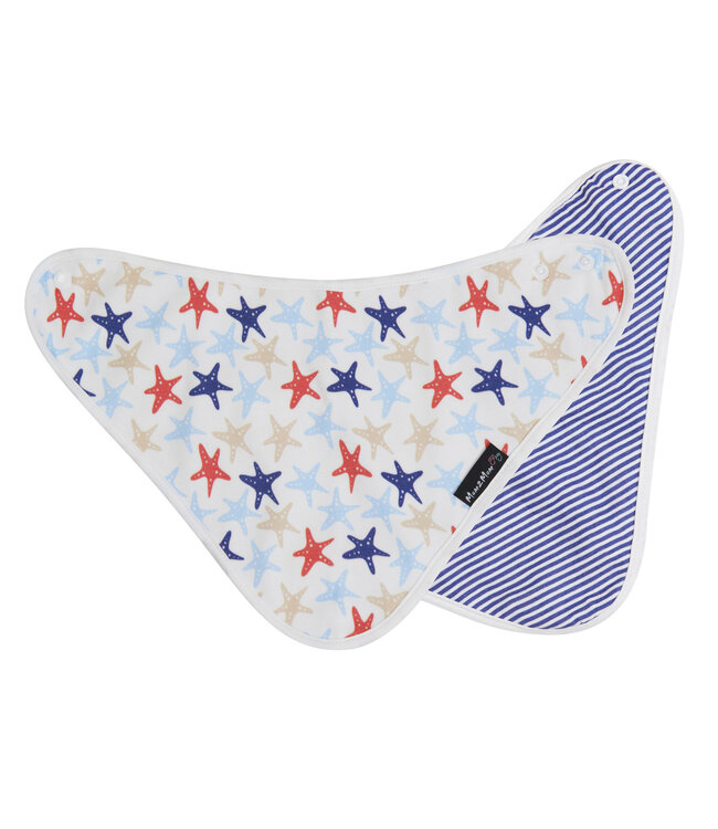 Mum2Mum Mum2Mum Bamboo Bandana Bib Starfish 3 stuks