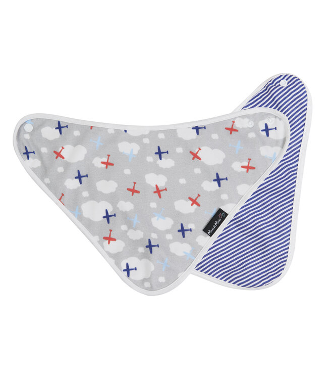 Mum2Mum Mum2Mum Bamboo Bandana Bib Planes 3 stuks