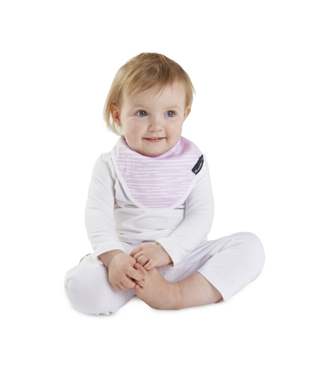 Mum2Mum Mum2Mum Bamboo Bandana Bib Pink Dash 3 stuks