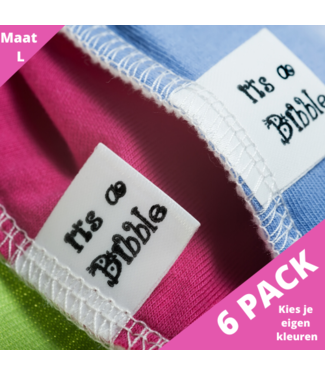 Bandana Bibble slabben Multi package: 5 + 1 free Bandana Bibble size L