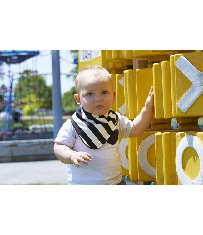 Mum2Mum Mum2Mum Fashion Bandana Wonderslab Zwart/Wit gestreept 2 stuks
