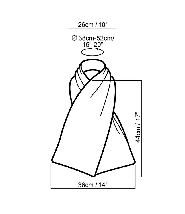 Bibetta Care Cross Scarf Care Design Black