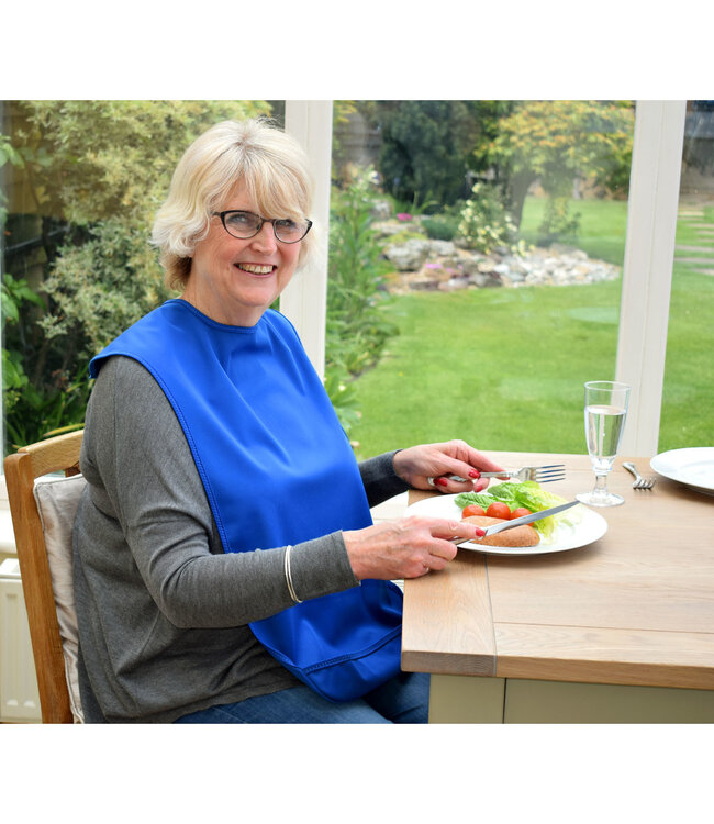 Bibetta Care Waterproof bibs, the Bibetta Tabard Slab Medium Blue Pro80