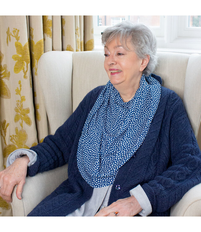 Bibetta Care Bibetta Pashmina Sjaal Slab Care Designs Navy Stip