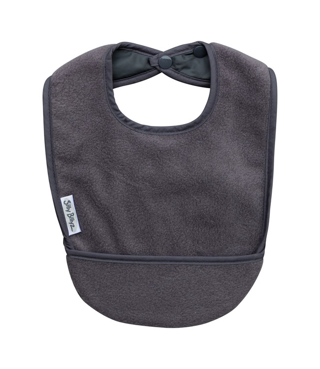 Silly Billyz Silly Billyz Fleece Pocket Bibs Grey