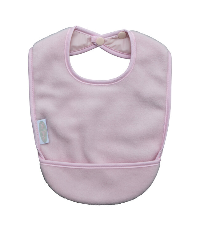 Silly Billyz Silly Billyz Fleece Pocket Bibs Licht Roze