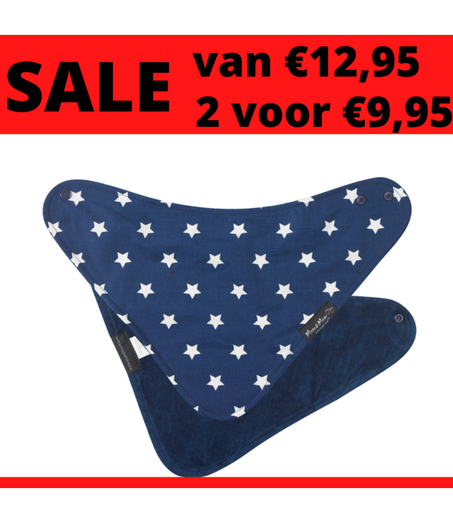 Mum2Mum Fashion Bandana Wonderslab Navy Stars 2 Stück