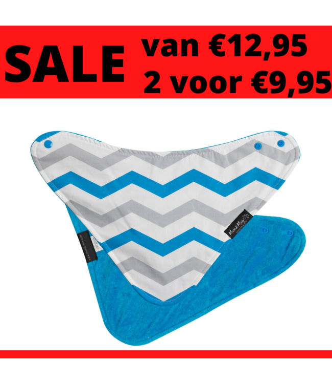 Mum2Mum Fashion Bandana Wonder Lätzchen Aqua Chevron 2 Stück