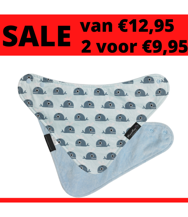 Mum2Mum Mum2Mum Fashion Bandana Wonderslab Walvis 2 stuks