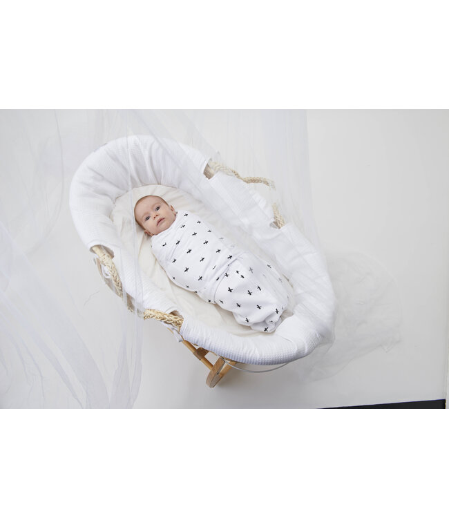 Mum2Mum Mum2Mum Dream Swaddle- Inbakerdoek Klein| Zwarte X