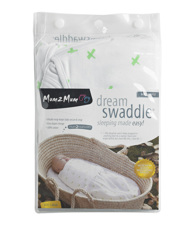 Mum2Mum Mum2Mum Dream Swaddle- Inbakerdoek Groot| Groen X