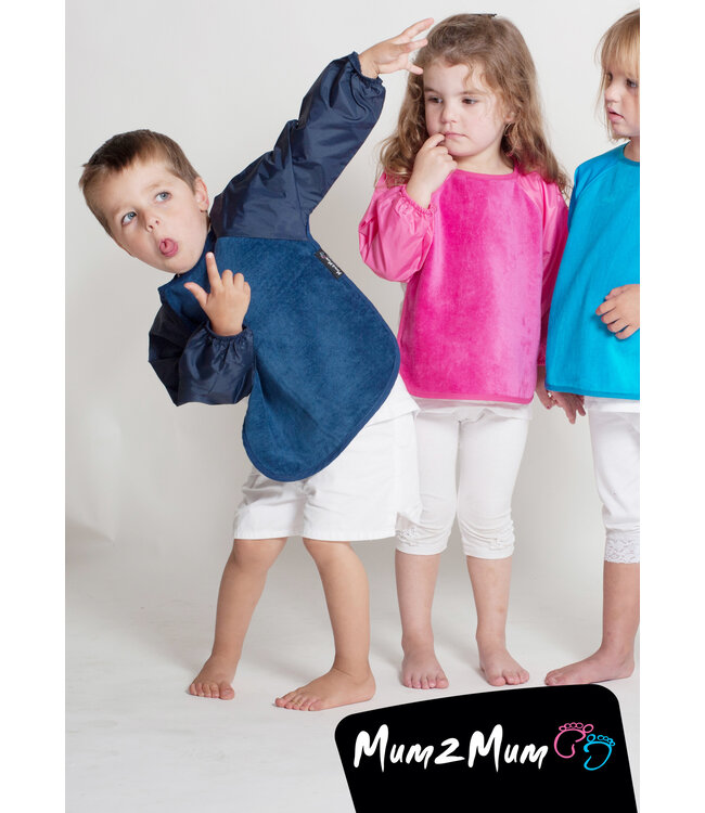 Mum2Mum Mum2Mum Sleeved Bib Large Dusty Pink