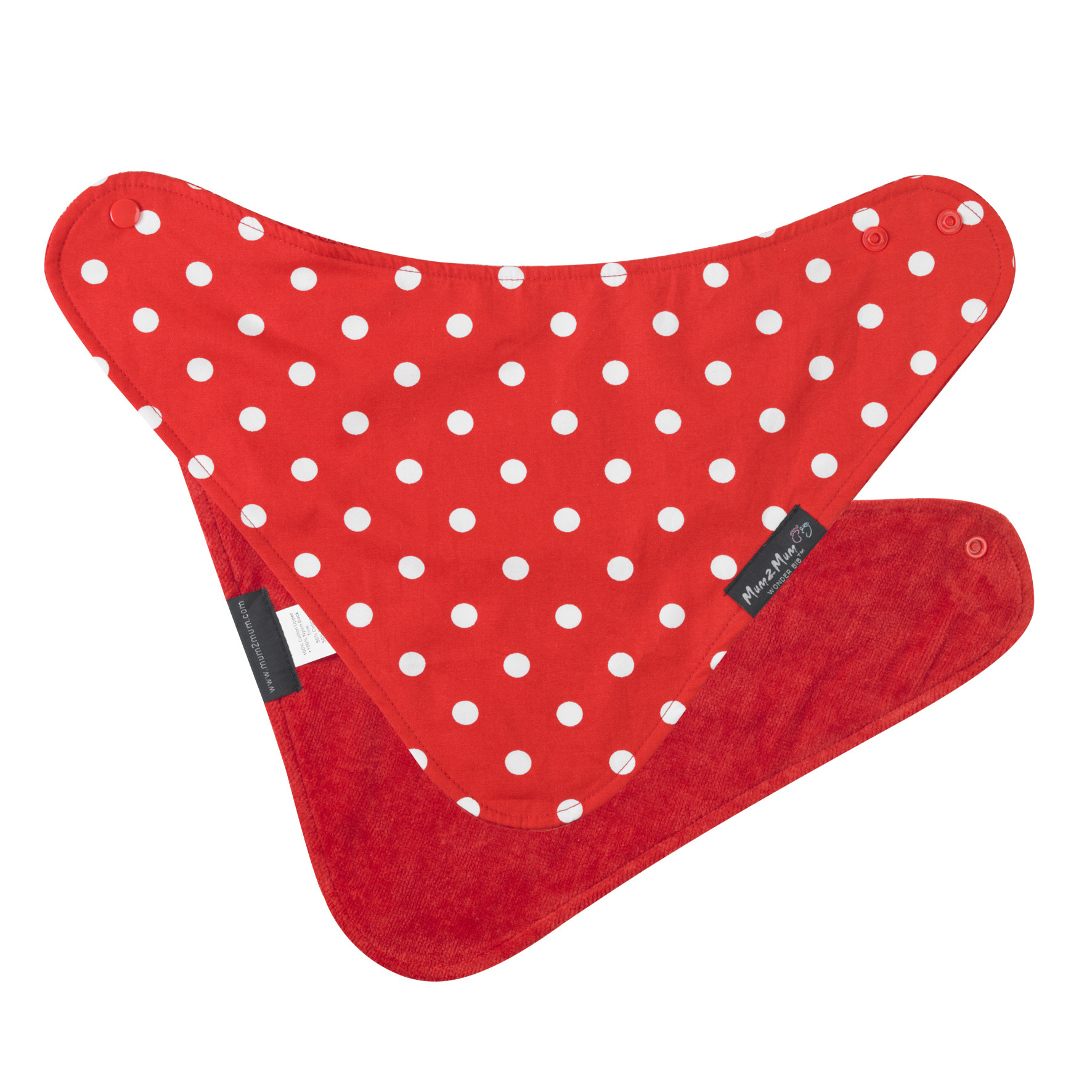 Mum2Mum Fashion Bandana Rood met witte stippen: