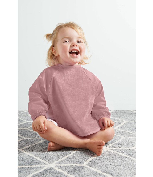 Mum2Mum Mum2Mum Sleeved Bib Large Dusty Pink