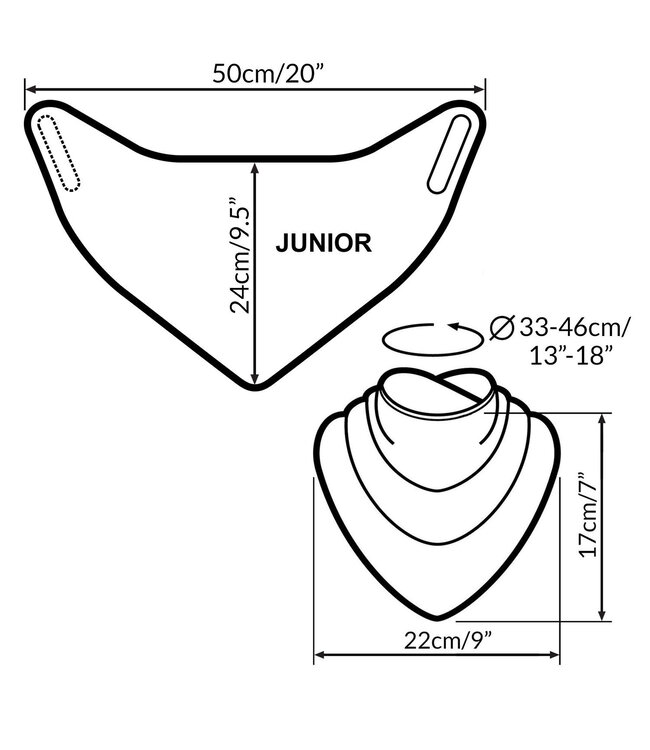 Bibetta Bibetta Care Junior Bandana Black