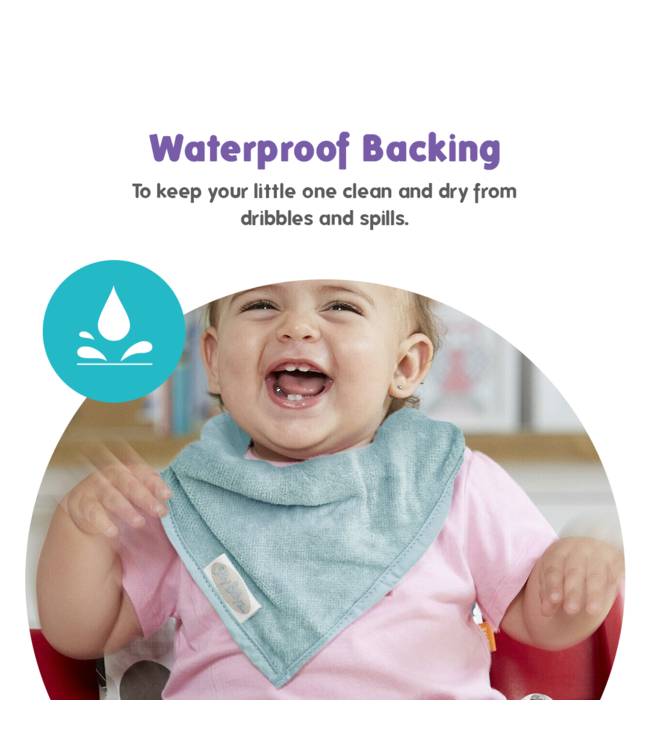 Silly Billyz Silly Billyz Baumwoll-Bandana in Grau mit blauen Paspeln