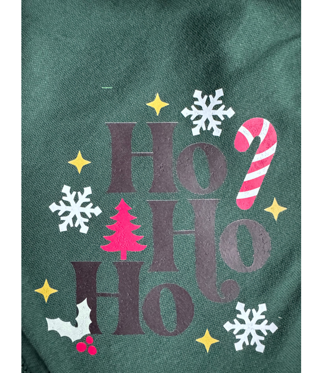 Bandana Bibble slabben Bandana Bibble  HoHoHo groen kersteditie