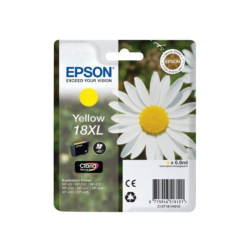 Epson 18Xl C13T18144012 Ink Yellow 450 Pages Original epson kopen in de aanbieding Epson 18Xl C13T18144012 Ink Yellow 450 Pages Original epson kopen in de aanbieding
