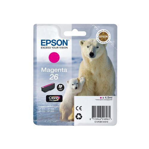 Epson 26 C13T26134010 Ink Magenta 300 Pages Original epson kopen in de aanbieding