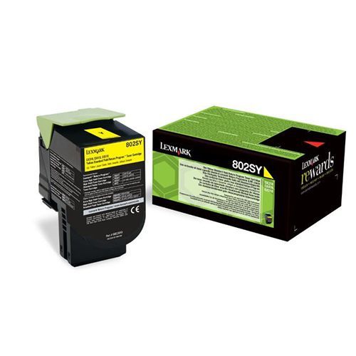 Lexmark 802Sy 80C2Sy0 Toner Yellow 2K Return Original lexmark kopen in de aanbieding