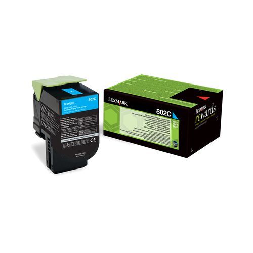 Lexmark 802C 80C20C0 Toner Cyan 1K Return Original lexmark kopen in de aanbieding