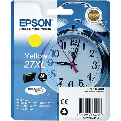 Epson 27Xl C13T27144010 Ink Yellow 1100 Pages Original epson kopen in de aanbieding Epson 27Xl C13T27144010 Ink Yellow 1100 Pages Original epson kopen in de aanbieding
