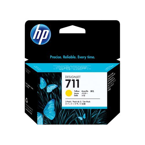 Hp 711 Cz136A 3Pack Yellow 3X29Ml Original hp kopen in de aanbieding
