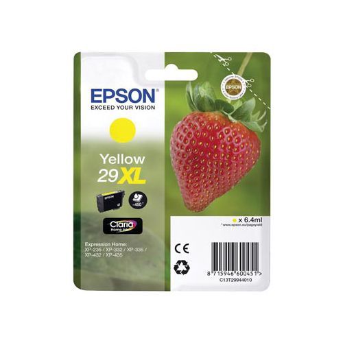 Epson 29Xl C13T29944012 Ink Yellow 450 Pages Original epson kopen in de aanbieding Epson 29Xl C13T29944012 Ink Yellow 450 Pages Original epson kopen in de aanbieding