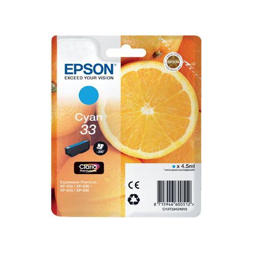 Epson 33 C13T33424010 Ink Cyan 300 Pages Original epson kopen in de aanbieding Epson 33 C13T33424010 Ink Cyan 300 Pages Original epson kopen in de aanbieding