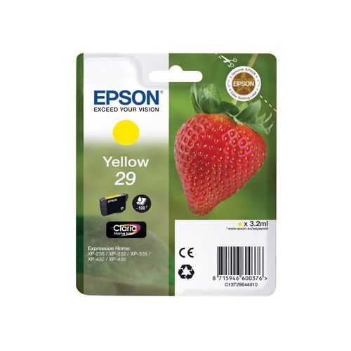 Epson 29 C13T29844010 Ink Yellow 180 Pages Original epson kopen in de aanbieding Epson 29 C13T29844010 Ink Yellow 180 Pages Original epson kopen in de aanbieding