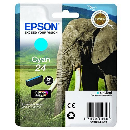 Epson 24 C13T24224010 Ink Cyan 360 Pages Original epson kopen in de aanbieding Epson 24 C13T24224010 Ink Cyan 360 Pages Original epson kopen in de aanbieding