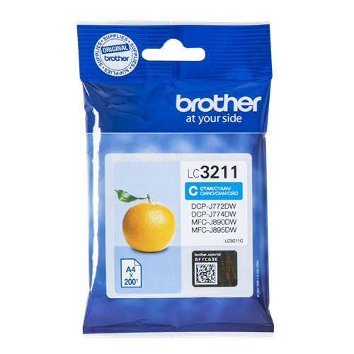 Brother Lc 3211C Ink Cyan 200 Pages Original brother kopen in de aanbieding